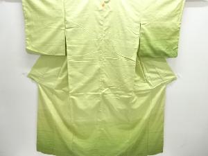 アンティーク　霞模様織出し一ツ紋手織り紬着物